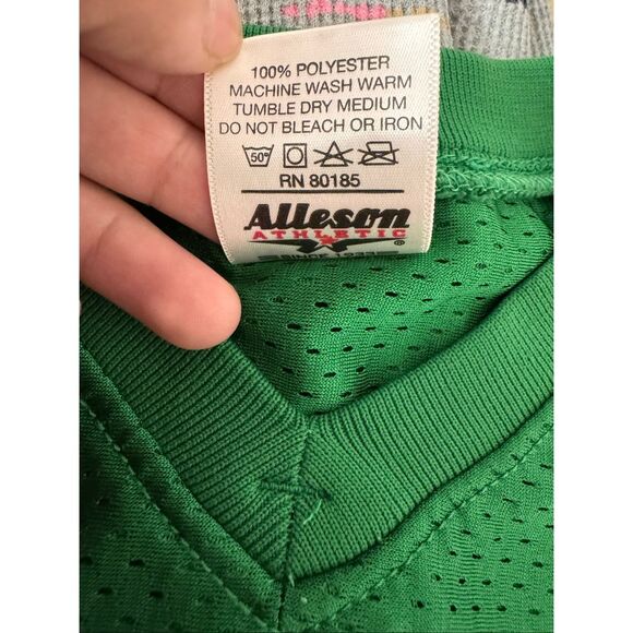 Alleson Athletic Green Mesh Football Jersey | Youth L/XL Fits Women’s Small - Picture 5 of 6